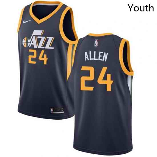 Youth Nike Utah Jazz 24 Grayson Allen Swingman Navy Blue NBA Jersey Icon Edition